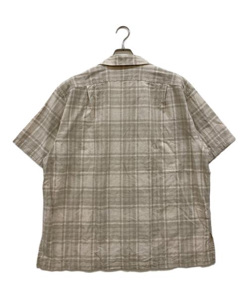 RRL（ダブルアールエル）RRL (ダブルアールエル) 90's 半袖オープンカラーチェックシャツ ベージュ サイズ:Lの古着・服飾アイテム