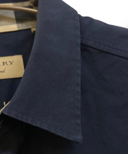 BURBERRY（バーバリー）BURBERRY (バーバリー) ホース刺繍 プレーンシャツ ネイビー サイズ:Ｍの古着・服飾アイテム