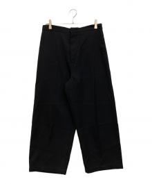 JIL SANDER（ジルサンダー）の古着「ウールギャバジンスラックス」｜ブラック