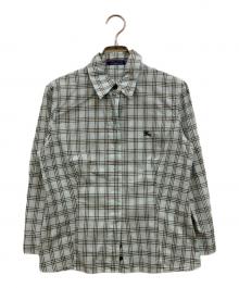 BURBERRY BLUE LABEL（バーバリー ブルー レーベル）の古着「ホース刺繍チェックシャツ」｜ブルー