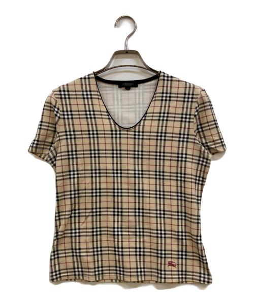 BURBERRY LONDON（バーバリーロンドン）BURBERRY LONDON (バーバリーロンドン) ノバチェックカットソー ベージュ サイズ:1の古着・服飾アイテム