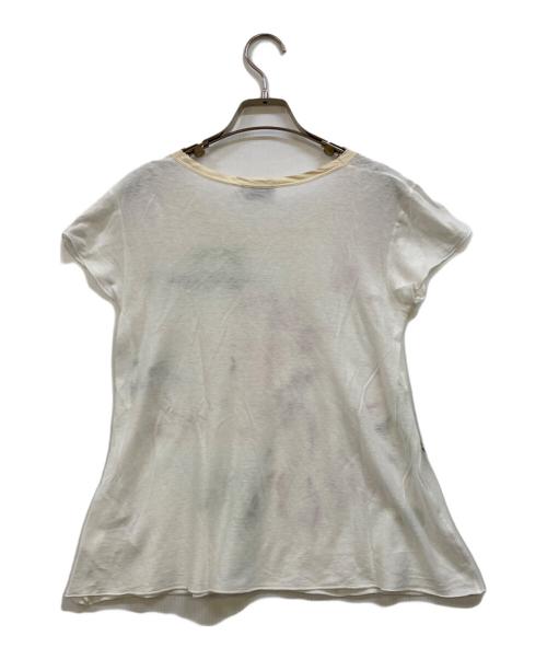MONCLER（モンクレール）MONCLER (モンクレール) ペイントプリントカットソー ホワイト サイズ:XSの古着・服飾アイテム