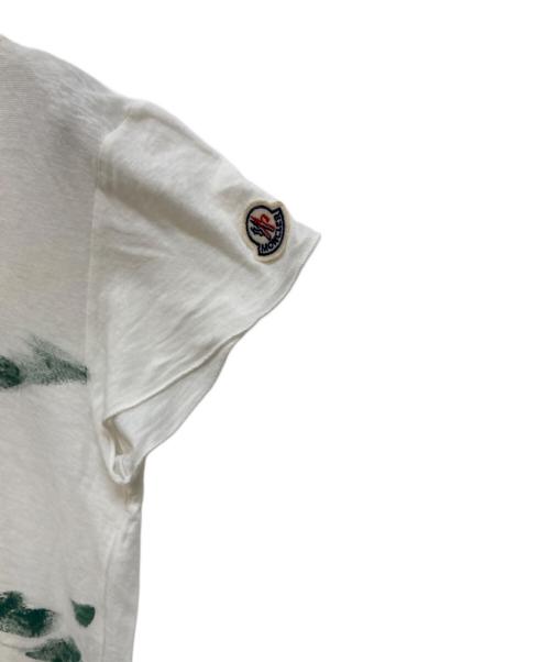 MONCLER（モンクレール）MONCLER (モンクレール) ペイントプリントカットソー ホワイト サイズ:XSの古着・服飾アイテム