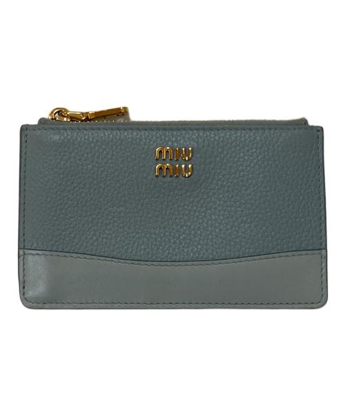 MIU MIU（ミュウミュウ）MIU MIU (ミュウミュウ) バイカラー フラグメントケース ブルーの古着・服飾アイテム
