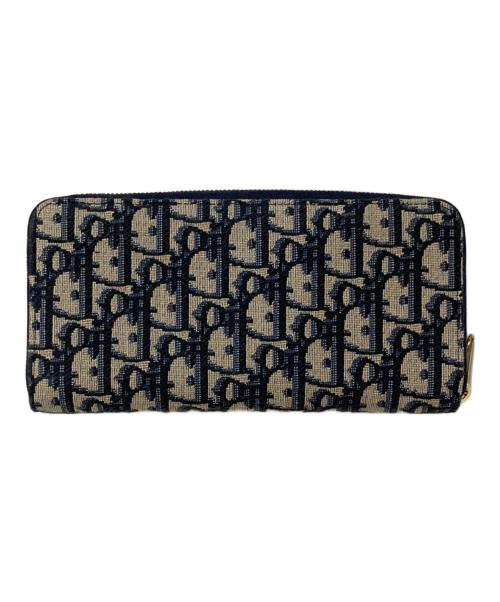 Dior（ディオール）DIOR (ディオール) OBLIQUE BOW LONG WALLET LI 928 ネイビーの古着・服飾アイテム