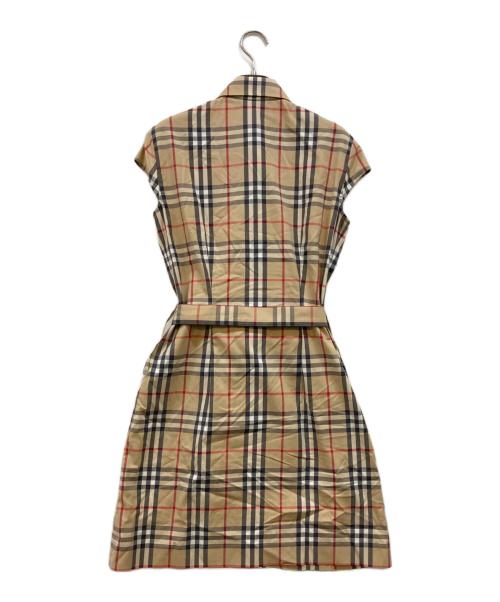BURBERRY LONDON（バーバリーロンドン）BURBERRY LONDON (バーバリーロンドン) ノースリーブノバチェックシャツワンピース ベージュ サイズ:UK8の古着・服飾アイテム