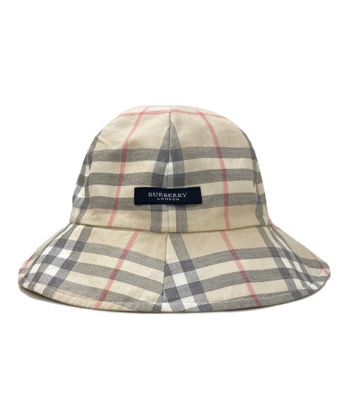 BURBERRY LONDON（バーバリーロンドン）BURBERRY LONDON (バーバリーロンドン) リバーシブルホース刺繍バケットハット ベージュの古着・服飾アイテム