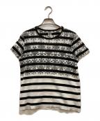 TAO COMME des GARCONSタオ コムデギャルソン）の古着「ボーダーカットソー」｜ホワイト×ブラック