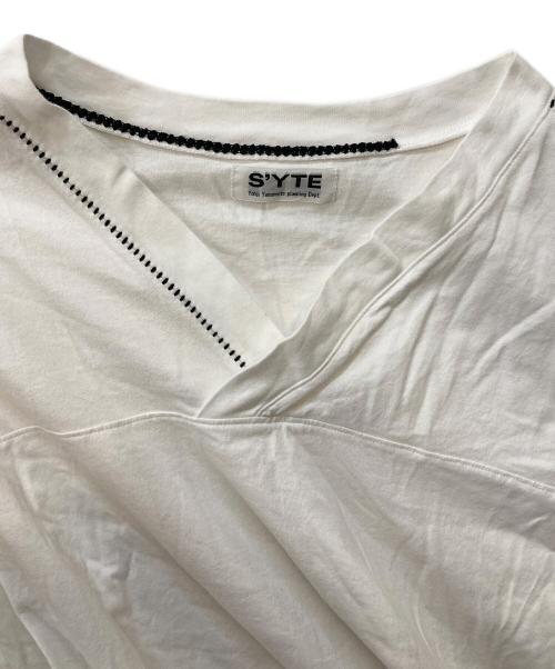 s'yte（サイト）s'yte (サイト) AIRY JERSEY BLIND STITCH LAYERED LONG-SLEEVE Tシャツ ホワイト サイズ:3の古着・服飾アイテム
