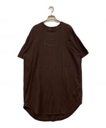 CLOTH&CROSS（クロスアンドクロス）の古着「妄想カフェ/coffeeプリントTシャツワンピース」｜ブラウン