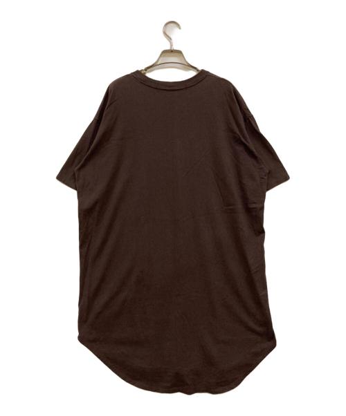 CLOTH&CROSS（クロスアンドクロス）CLOTH&CROSS (クロスアンドクロス) 妄想カフェ/coffeeプリントTシャツワンピース ブラウン サイズ:下記参照の古着・服飾アイテム