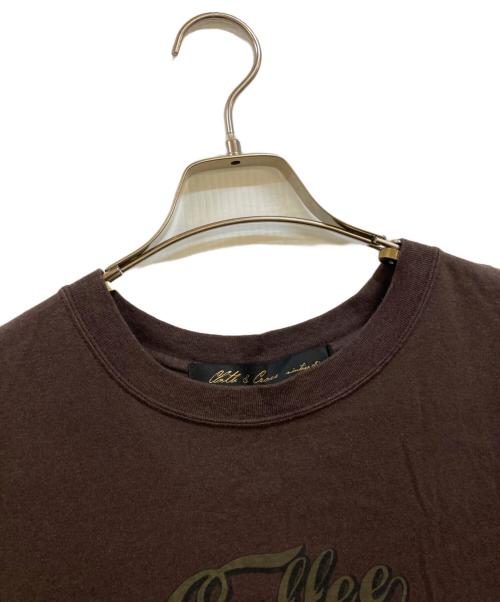 CLOTH&CROSS（クロスアンドクロス）CLOTH&CROSS (クロスアンドクロス) 妄想カフェ/coffeeプリントTシャツワンピース ブラウン サイズ:下記参照の古着・服飾アイテム