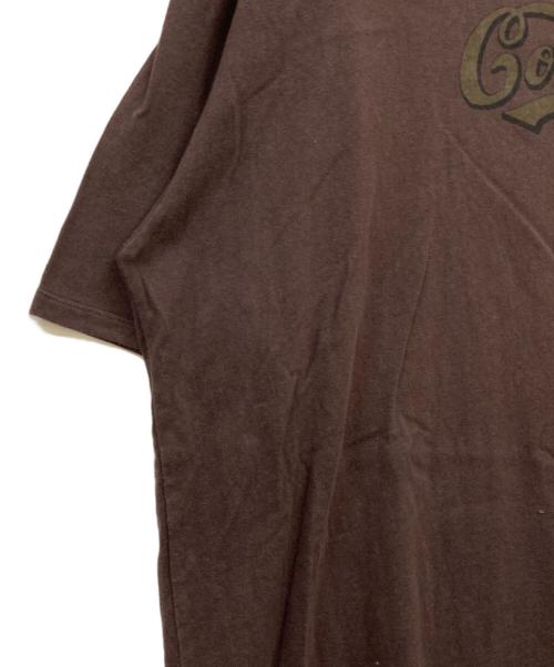 CLOTH&CROSS（クロスアンドクロス）CLOTH&CROSS (クロスアンドクロス) 妄想カフェ/coffeeプリントTシャツワンピース ブラウン サイズ:下記参照の古着・服飾アイテム