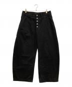 ASAPMODEエイサップモード）の古着「Raw Stacked Loose Fit Jeans」｜ブラック