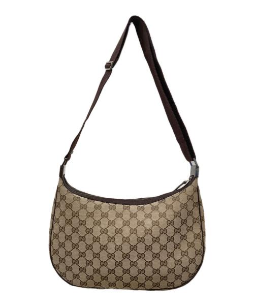 GUCCI（グッチ）GUCCI (グッチ) GGキャンバスショルダーバッグ ベージュの古着・服飾アイテム