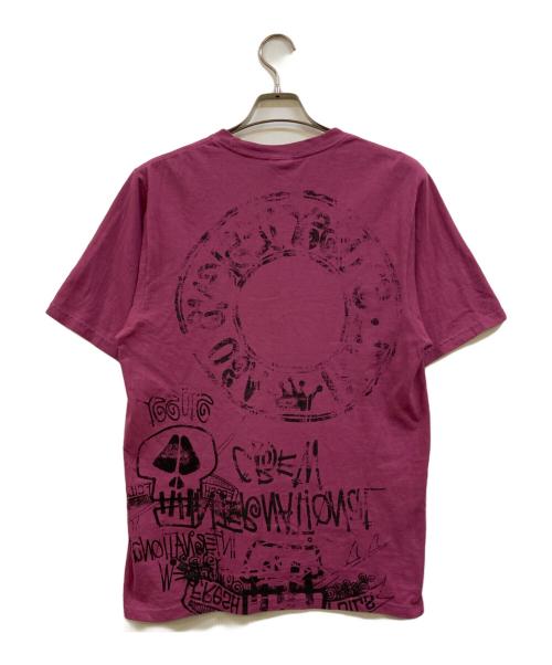 stussy（ステューシー）stussy (ステューシー) SKULLS PIGMENT DYED TEE ピンク サイズ:Sの古着・服飾アイテム
