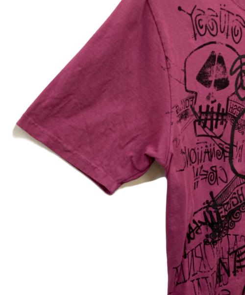 stussy（ステューシー）stussy (ステューシー) SKULLS PIGMENT DYED TEE ピンク サイズ:Sの古着・服飾アイテム