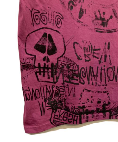 stussy（ステューシー）stussy (ステューシー) SKULLS PIGMENT DYED TEE ピンク サイズ:Sの古着・服飾アイテム