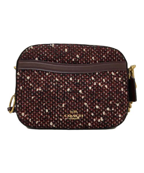 COACH（コーチ）COACH (コーチ) ツイードショルダーバッグ ワインレッドの古着・服飾アイテム