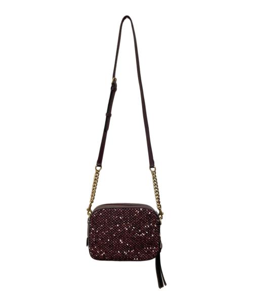 COACH（コーチ）COACH (コーチ) ツイードショルダーバッグ ワインレッドの古着・服飾アイテム