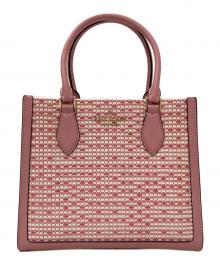 Kate Spade（ケイトスペード）の古着「エリー ストロー ツイード スモール トート」｜ピンク