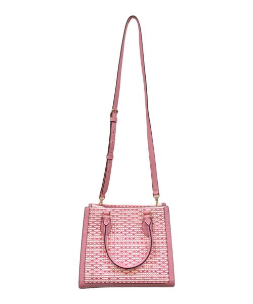 Kate Spade（ケイトスペード）Kate Spade (ケイトスペード) エリー ストロー ツイード スモール トート ピンク 未使用品の古着・服飾アイテム