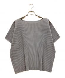 PLEATS PLEASE（プリーツプリーズ）の古着「プリーツブラウス」｜グレー