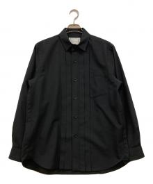 sacai（サカイ）の古着「ブラックプリーツシャツ」｜ブラック