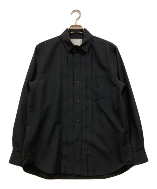 sacai（サカイ）sacai (サカイ) ブラックプリーツシャツ ブラック サイズ:2の古着・服飾アイテム