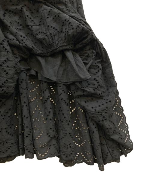 freada（フリーダ）Freada (フリーダ) インドシフリティアード肩リボンキャミドレス ブラック サイズ:ONE SIZEの古着・服飾アイテム