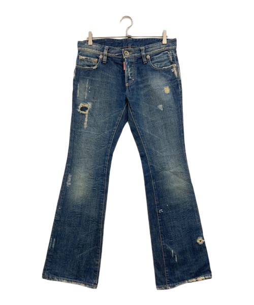 DSQUARED2（ディースクエアード）DSQUARED2 (ディースクエアード) ダメージ加工デニムパンツ インディゴ サイズ:44の古着・服飾アイテム