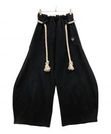AELFRIC EDEN（エルフリック エデン）の古着「スーパーバギーバレルスウェットパンツ」｜ブラック