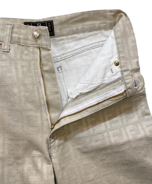 FENDI（フェンディ）FENDI (フェンディ) ズッカ総柄パンツ ベージュ サイズ:43の古着・服飾アイテム