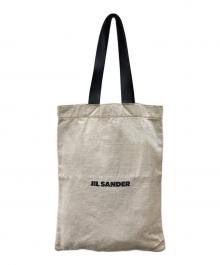 JIL SANDER（ジルサンダー）の古着「レザーハンドル キャンバストートバッグ」｜ベージュ