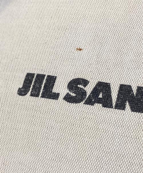 JIL SANDER（ジルサンダー）JIL SANDER (ジルサンダー) レザーハンドル キャンバストートバッグ ベージュの古着・服飾アイテム