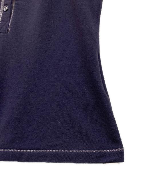 BURBERRY BLUE LABEL（バーバリー ブルー レーベル）BURBERRY BLUE LABEL (バーバリー ブルー レーベル) ラメステッチハーフボタンカットソー パープル サイズ:38の古着・服飾アイテム