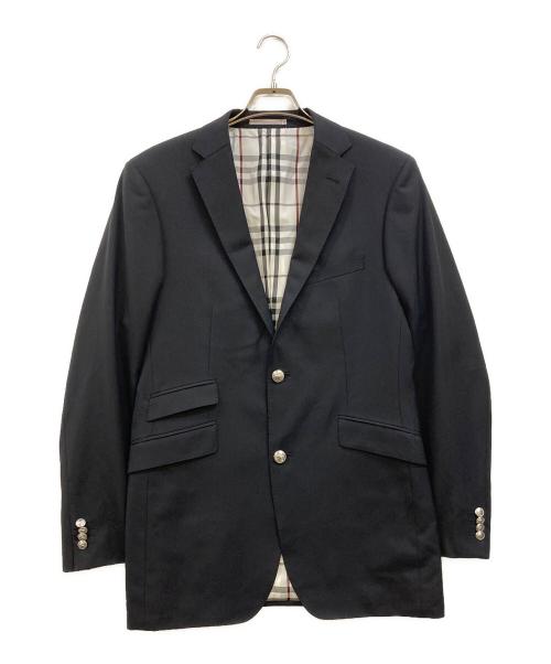 BURBERRY BLACK LABEL（バーバリーブラックレーベル）BURBERRY BLACK LABEL (バーバリーブラックレーベル) 銀釦 2Bテーラードジャケット ブラック サイズ:LLの古着・服飾アイテム