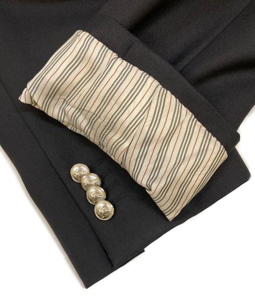 BURBERRY BLACK LABEL（バーバリーブラックレーベル）BURBERRY BLACK LABEL (バーバリーブラックレーベル) 銀釦 2Bテーラードジャケット ブラック サイズ:LLの古着・服飾アイテム