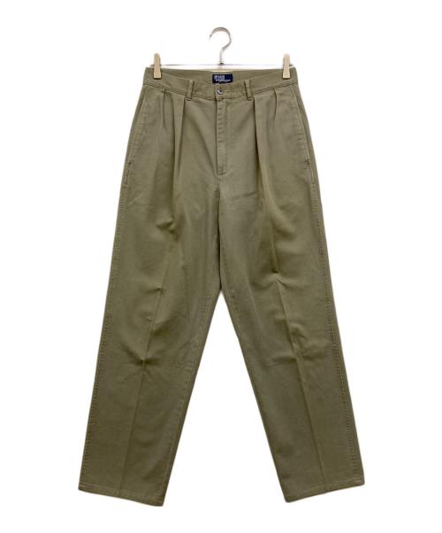 POLO RALPH LAUREN（ポロ・ラルフローレン）POLO RALPH LAUREN (ポロ・ラルフローレン) 90's タックチノパン カーキ サイズ:W30(76㎝)の古着・服飾アイテム