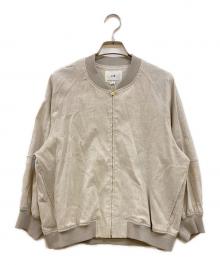 23区（ニジュウサンク）の古着「リネンレーヨンストレッチ ブルゾン」｜ベージュ