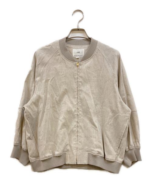 23区（ニジュウサンク）23区 (ニジュウサンク) リネンレーヨンストレッチ ブルゾン ベージュ サイズ:38 未使用品の古着・服飾アイテム