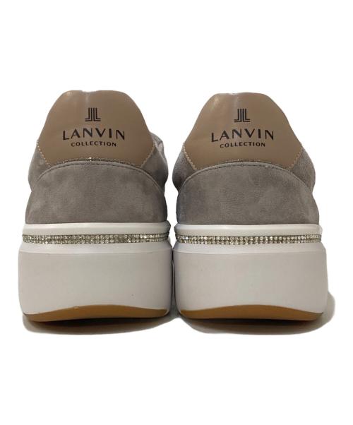 LANVIN COLLECTION（ランバンコレクション）LANVIN COLLECTION (ランバンコレクション) ラインストーン リボンスニーカー グレー サイズ:24㎝の古着・服飾アイテム