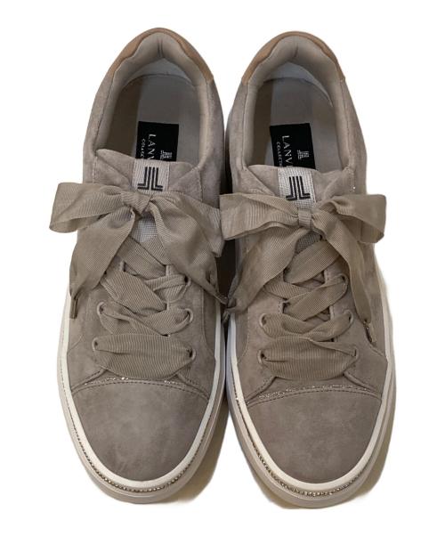 LANVIN COLLECTION（ランバンコレクション）LANVIN COLLECTION (ランバンコレクション) ラインストーン リボンスニーカー グレー サイズ:24㎝の古着・服飾アイテム