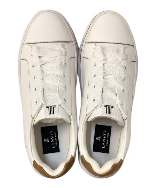 LANVIN COLLECTION（ランバンコレクション）LANVIN COLLECTION (ランバンコレクション) ラインストーン リボンスニーカー ホワイト サイズ:24㎝の古着・服飾アイテム