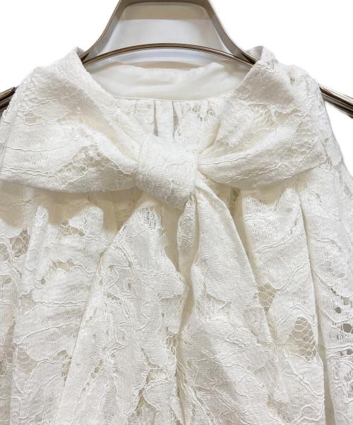 cygne（シーニュ）cygne (シーニュ) レースバルーントップス Nico ホワイト サイズ:Fの古着・服飾アイテム