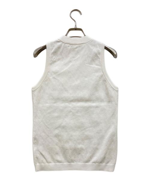 cygne（シーニュ）cygne (シーニュ) リボンニットタンク Zelie ホワイト サイズ:Fの古着・服飾アイテム