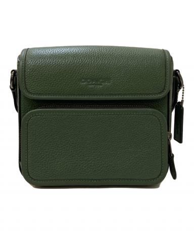 新品未使用✨COACH サリバン パック レザー ボディバッグ ハンターグリーン 中古・古着通販】COACH (コーチ) サリバン フラップ クロスボディ