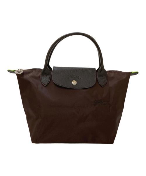 LONGCHAMP（ロンシャン）LONGCHAMP (ロンシャン) グリーン S トップハンドルバッグ ブラウンの古着・服飾アイテム