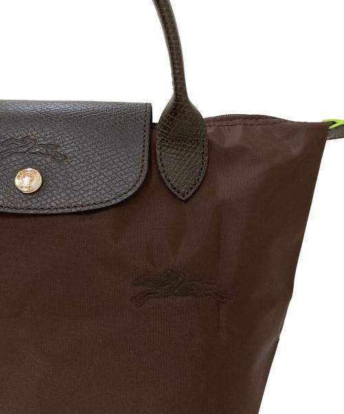 LONGCHAMP（ロンシャン）LONGCHAMP (ロンシャン) グリーン S トップハンドルバッグ ブラウンの古着・服飾アイテム