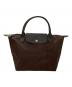 LONGCHAMP（ロンシャン）の古着「グリーン S トップハンドルバッグ」｜ブラウン